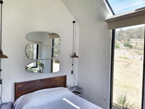 Postel nebo postele na pokoji v ubytování Hermoso y cómodo Loft Campestre