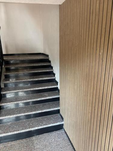 a set of stairs in a building at Ego Apartments in Drobeta-Turnu Severin