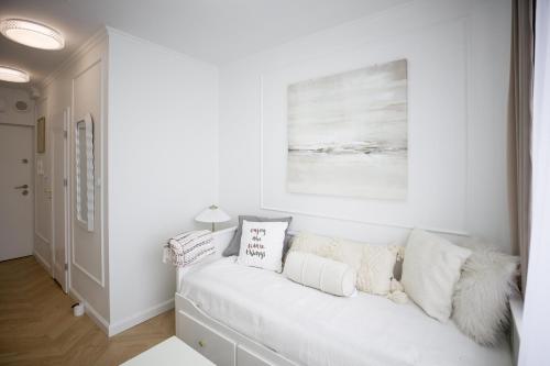Postel nebo postele na pokoji v ubytování Luxury apartments Katowice