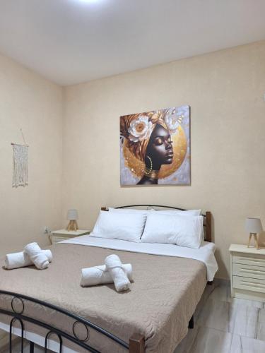 Ένα ή περισσότερα κρεβάτια σε δωμάτιο στο Sea Breeze House