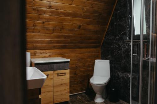 Koupelna v ubytování FJELL Cabin