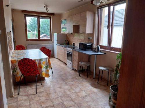 Kuchyň nebo kuchyňský kout v ubytování Apartmány ŠTĚSTÍ
