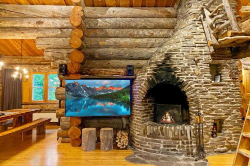 TV a/nebo společenská místnost v ubytování Rukanlumokelo