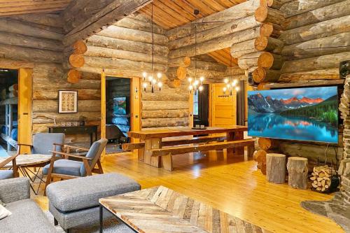 TV a/nebo společenská místnost v ubytování Rukanlumokelo