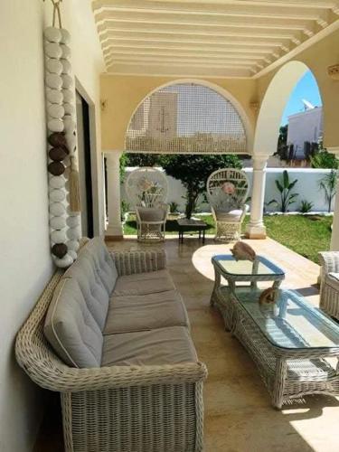 Χώρος καθιστικού στο Villa Hannibal
