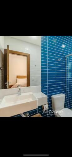 Koupelna v ubytování Bangalô c21