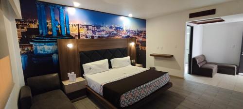 Postel nebo postele na pokoji v ubytování Hotel Destiny Inn Tula