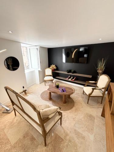 Posezení v ubytování Duplex cosy 2 chambres