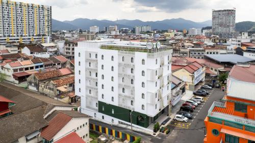 an aerial view of a city with buildings at mu petite in Ipoh