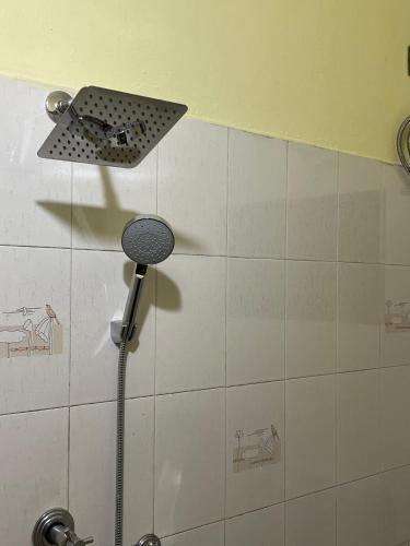 a shower with a shower head in a bathroom at Paradise Of Ross in Ernakulam