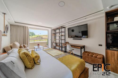 Katil atau katil-katil dalam bilik di Epic Suite 212 Deluxe Aeropuerto
