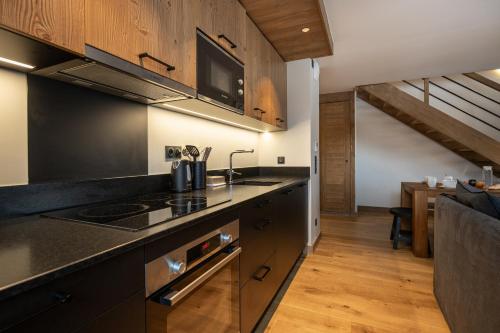 Dapur atau dapur kecil di TERRESENS - L'Eclat des Veriaz - Megève - Praz-sur-Arly - New