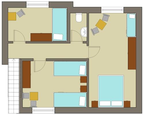 a floor plan of a house at Landhaus Familie Allgeier in Holtgast