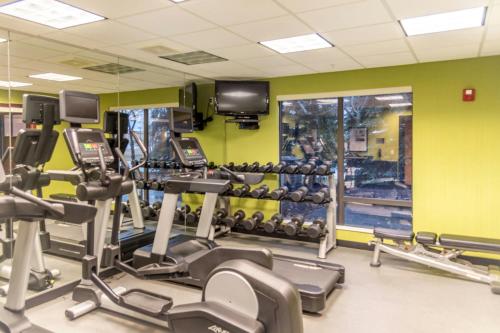a gym with treadmills and elliptical machines at Fairfield Inn & Suites by Marriott Muskegon Norton Shores in Norton Shores