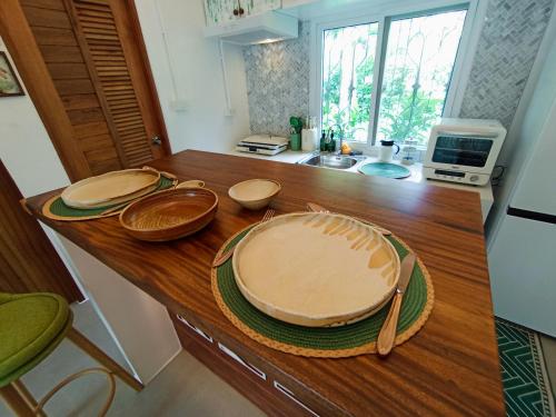 Dapur atau dapur kecil di Baan Pa Palm
