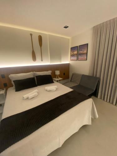 Una cama o camas en una habitación de Flat Intermares