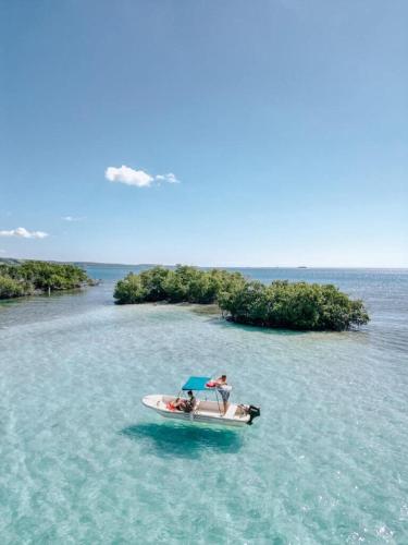 a group of people on a boat in the water at Casita Velera in Lajas