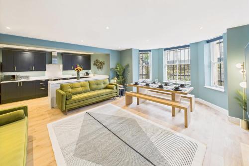 a living room with a couch and a table at Host & Stay - The Georgian Quarter at Catharine House in Liverpool