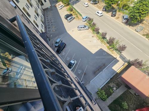 an aerial view of a city street with cars parked at Studio in Prokuplje