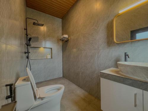 Koupelna v ubytování Geria Loft