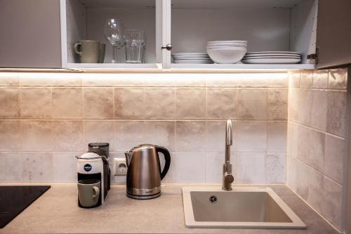 Køkken eller tekøkken på Upisa Studio Apartments