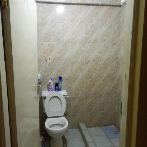 a bathroom with a toilet in a small room at Voi luxurious homes in Voi