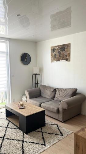 Zona de estar de Appartement vue mer au cœur de Berck Plage
