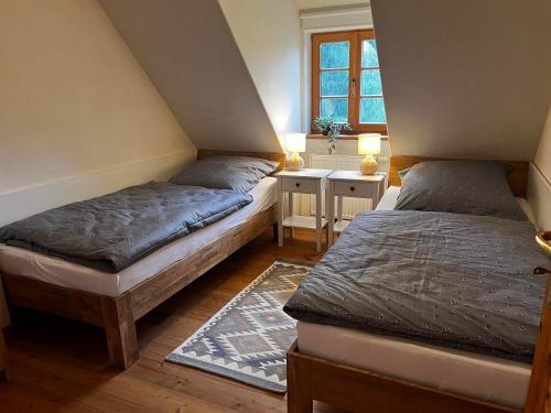 Postel nebo postele na pokoji v ubytování Ferienwohnung Seibel