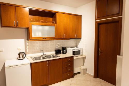Dapur atau dapur kecil di Aesthe Suites Blanc