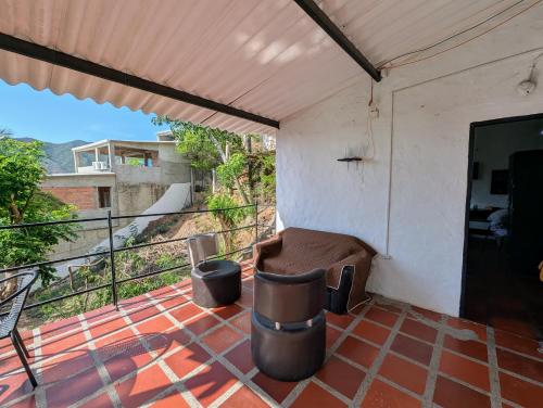 Balkón nebo terasa v ubytování Casa de Piedra Taganga
