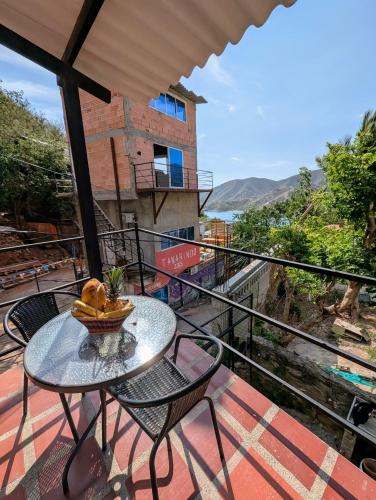 Balkón nebo terasa v ubytování Casa de Piedra Taganga