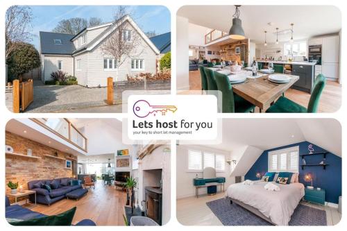 a collage of pictures of a home at The Old School Hall - Opulence and Location in Kent