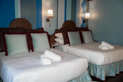 Katil atau katil-katil dalam bilik di The Lodge Jamberoo