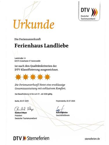a letter template for a dermatologistarations label at Landliebe, Ferienhaus, 3 Schlafzimmer mit Sauna und Outdoor Whirlpool in Geierswalde