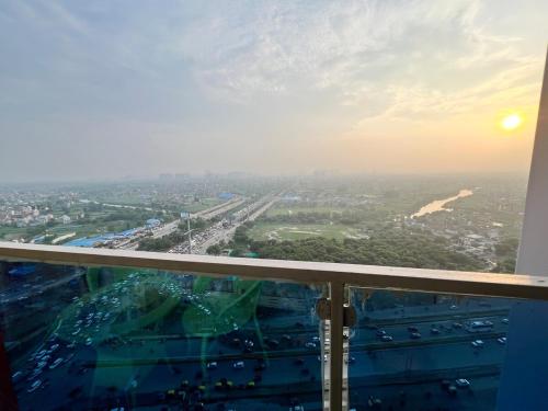 a view of a city from the top of a building at Project Artisan's Retreat! in Ghaziabad