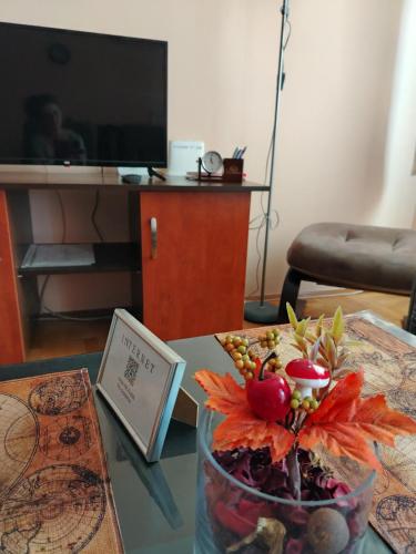 Una televisión o centro de entretenimiento en Apartman Domina