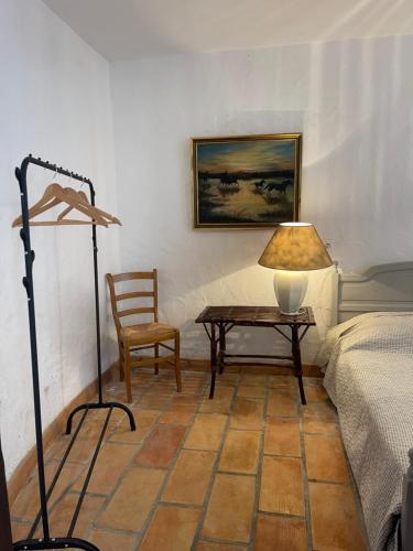 Postel nebo postele na pokoji v ubytování Le Duplex Camarguais