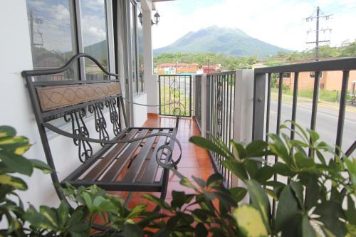 Ein allgemeiner Bergblick oder ein Berglick von des Hotels aus