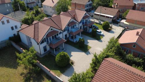 an overhead view of a house with a roof at Vizbeg Inn in Skopje