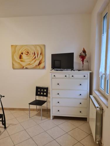 TV a/nebo společenská místnost v ubytování La Terrazza sul Velino