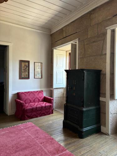 Ένα ή περισσότερα κρεβάτια σε δωμάτιο στο Casa do Vale de Cerva