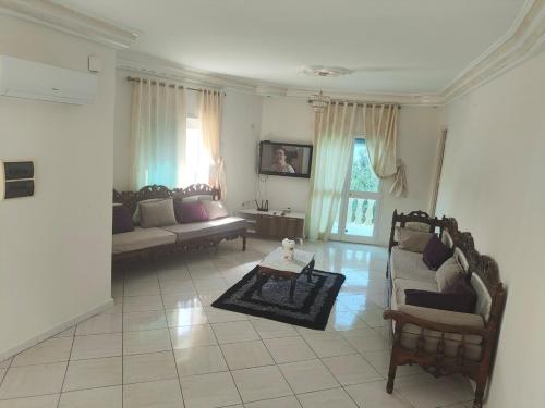Ruang duduk di Maison Rejiche Mahdia
