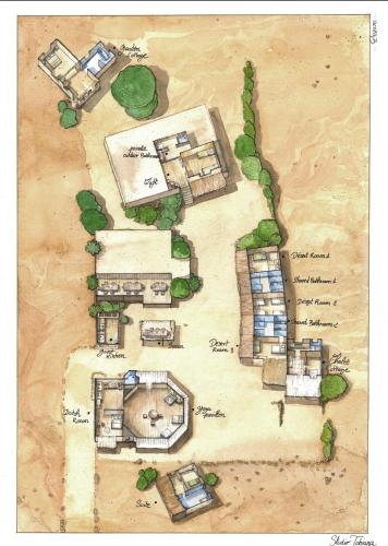Půdorys ubytování Tobiana Desert Lodging Negev