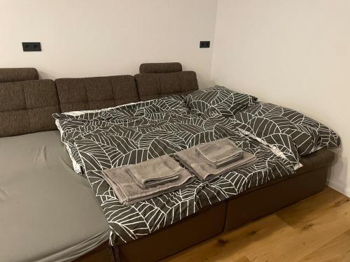 Postel nebo postele na pokoji v ubytování Haus in ruhiger Lage, 20 Minuten zum RedBull Ring