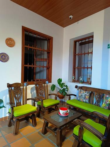 Χώρος καθιστικού στο Hotel Los Jacintos