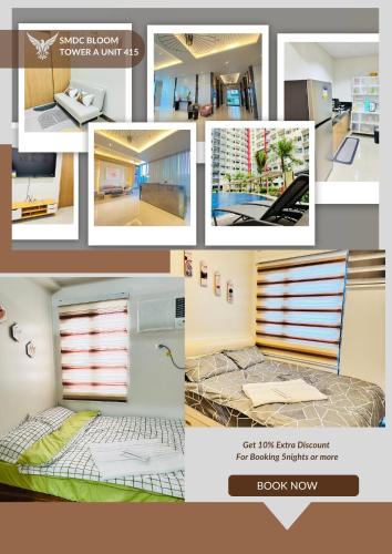 un collage de fotos de una habitación en SMDC BLoom Condo Tower A Unit 415, en Sampong