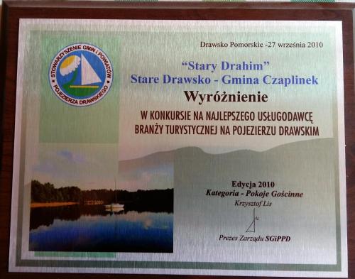 a fake permit for a boat on a lake at Stary Drahim in Czaplinek