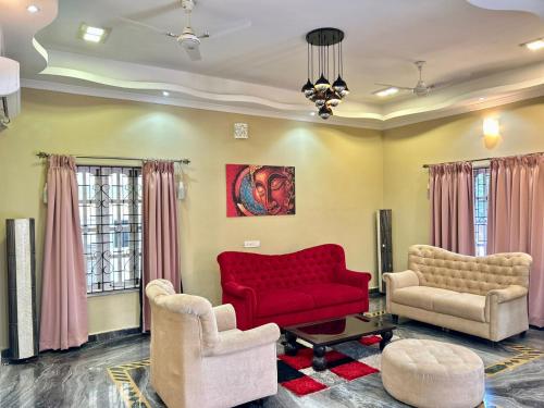Χώρος καθιστικού στο Luxury 4BHK Villa with Private Swimming Pool Near Calangute and Baga