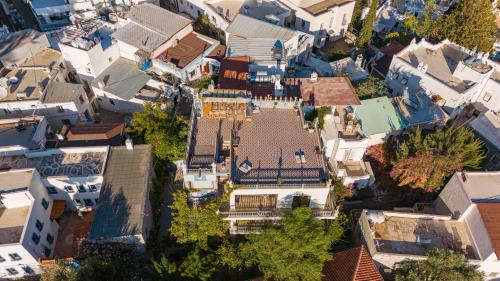 an overhead view of a house in a city at Casa Roma Boutique Hotel in Bodrum City