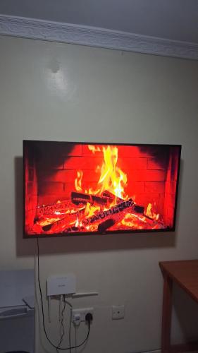 TV a/nebo společenská místnost v ubytování Utawala studio apartment